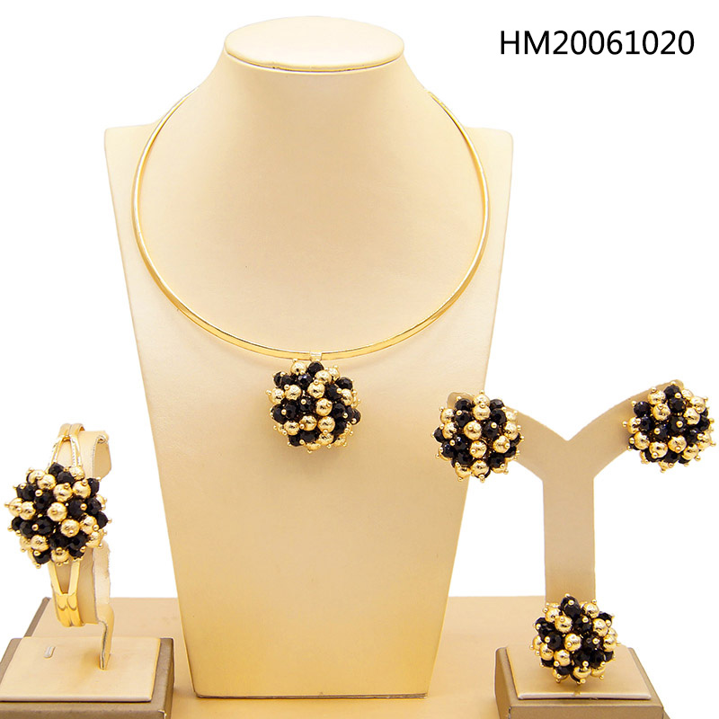 black beads studs