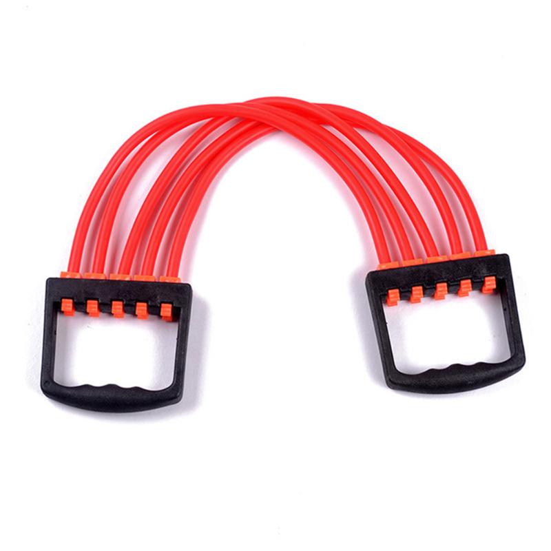 

5 Way Training Elastic Home Exercise Resistance Bands Gym Strength Removable Pilates Indoor Outdoor Chest Expander Arm Muscle