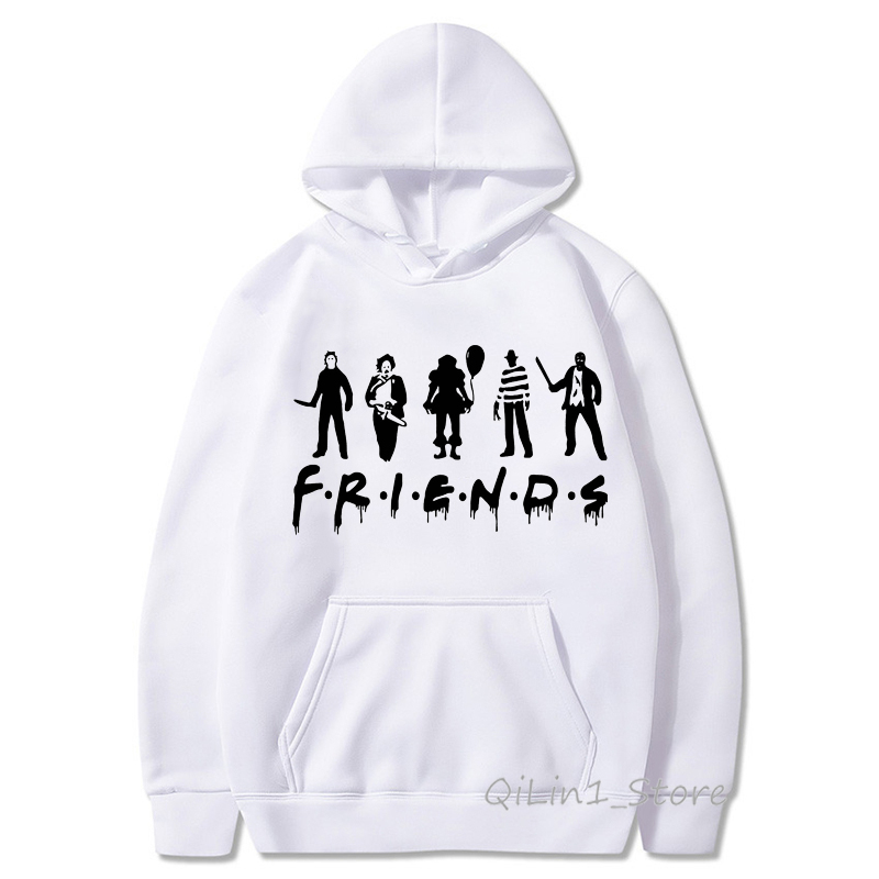 

Friends hoodie men women funny graphic sweatshirts clown pennywise print halloween hoody high quality unisex pullover streetwear, 92401 o