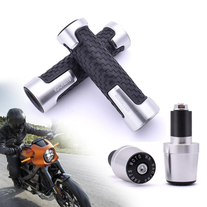 

Barracuda Motorcycle 7/8" Rubber Handlebar Grips Bar Ends Caps For Aprilia RSV MILLE RSV4 TUONO Benelli tnt600 tnt300