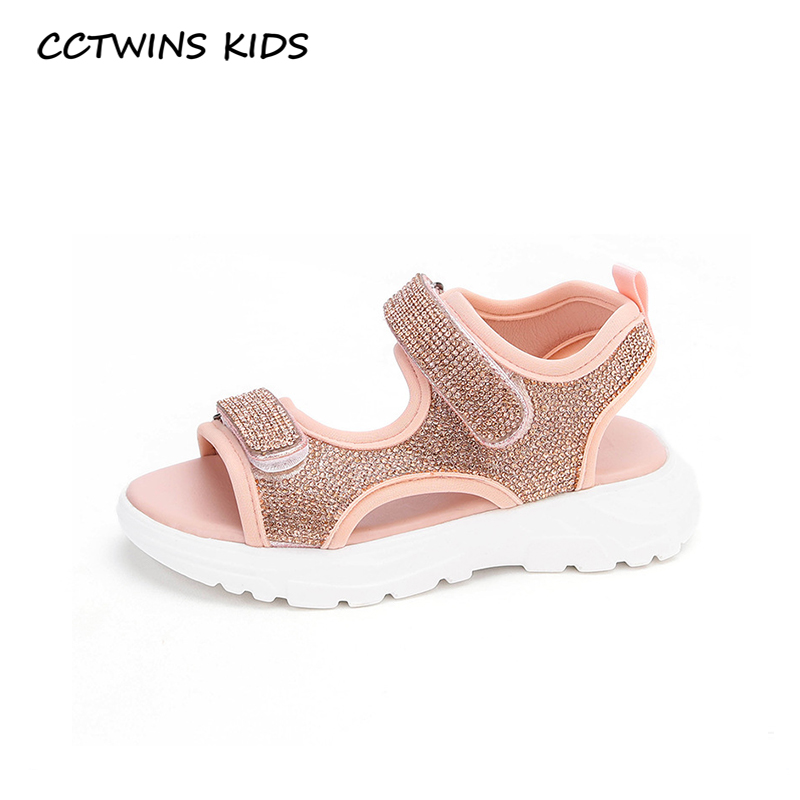 

CCTWINS Kids Shoes 2020 Summer Baby Girls Fashion Princess Sandals Children Rhinestone Shoes Toddlers Brand Flat BS493, Silver