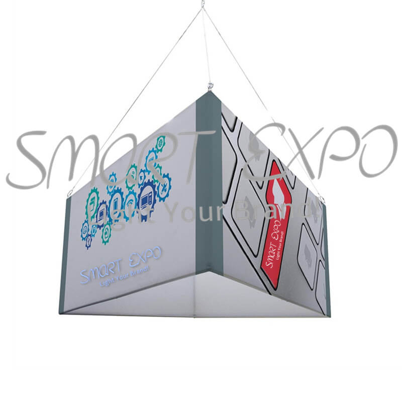

10ft(L)*3.5ft(H) Eye-Catching Portable Trade Show Hanging Banner with Strong Aluminum Frame Tension Fabric Print Portable Bag