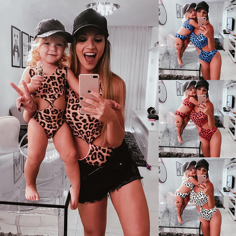 

New Leopard Baby Girl Clothes Sleeveless Soft Toddler Girl Clothes Boutique Kids Clothing Girls Children's Swimwear Bodysuit, Blue