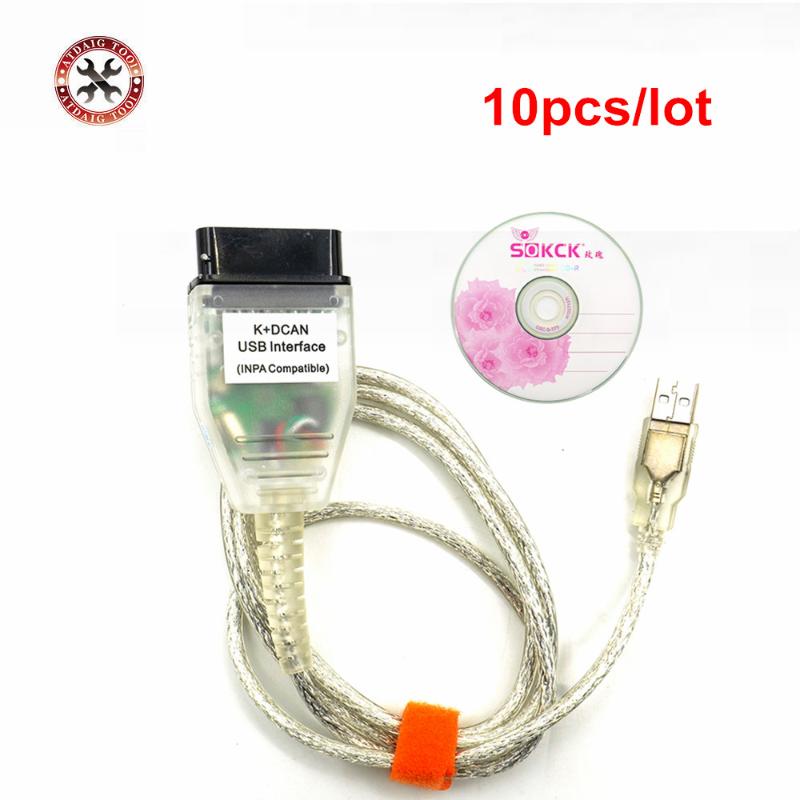

10pcs/lot For INPA K+CAN K CAN INPA With FT232RL Chip K DCAN For USB Interface Full Diagnostic
