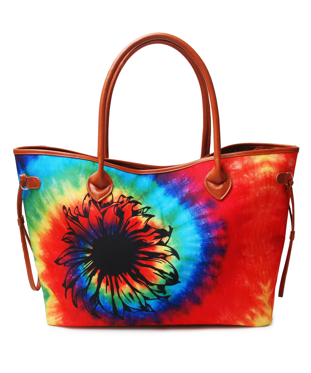 Red Girasole Tela Tote Bag Borsa a tracolla in tela
