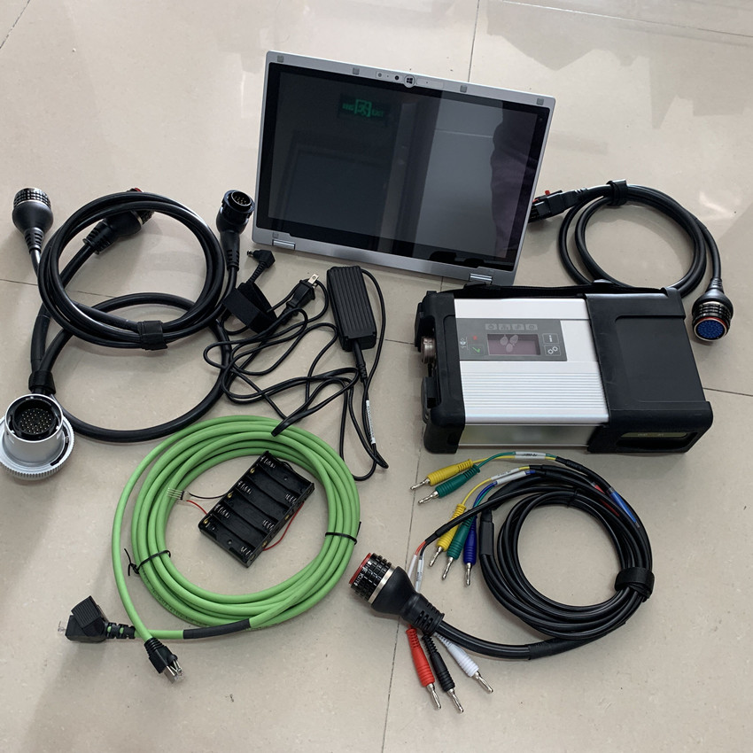 Nouvel outil de diagnostic mb star c5 avec ordinateur portable ssd cf-ax2 écran tactile i5 cpu tablette super prêt à travailler 12v 24v voiture c