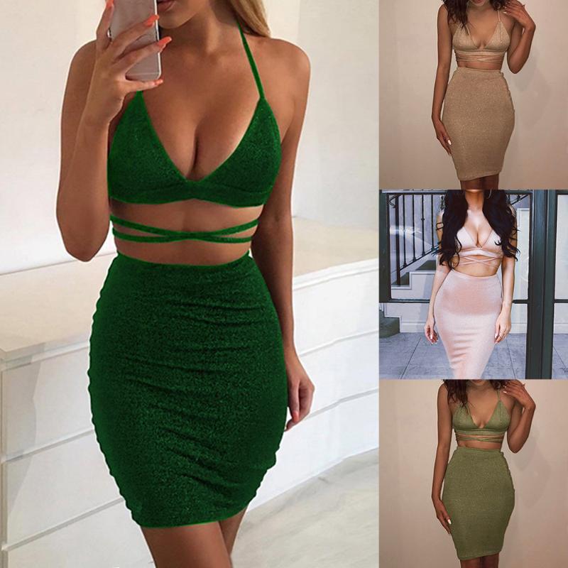 

Summer Women Sexy Plain Solid Color Bandage Dress Elegant Backless Sleeveless Bodycon Evening Party Club Mini Dress, Black