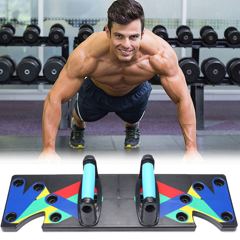

1 Set Push Up Rack Board 9 in 1 Body Building Board System Fitness Comprehensive Training Gym Body Training Drop Shipp Exercise