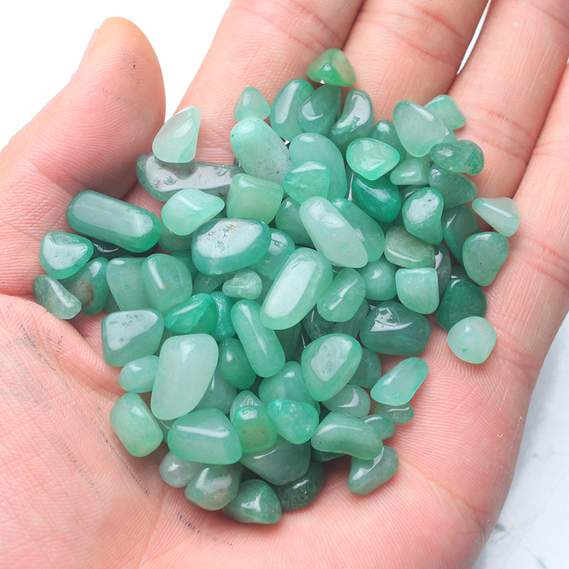 

1 Bag 50 g/100 g Natural Green Aventurine quartz Stone crystal Tumbled Stone (Size: 9--15mm