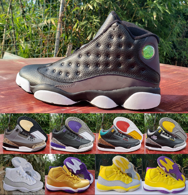 

fashion 11 XI WMNS Metallic Silver Yellow 3s 4s 11s 13s chameleon Mens Basketball Shoes White Purple Trainers Jumpman Sports Sneakers