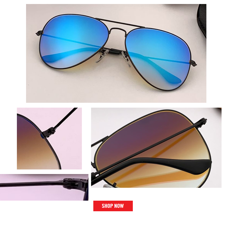 

new Brand Design gradient flash mirror aviation Sunglasses Men Fashion Male uv400 Sun Glasses Travel Fishing Oculos Gafas De Sol 002/4O 4W4J, White;black