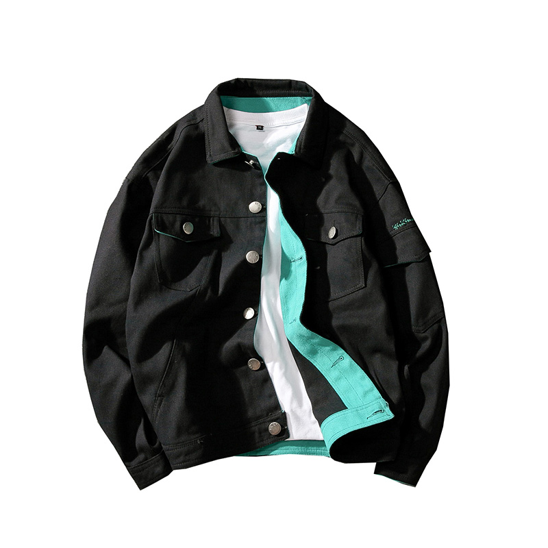 

New Men Jacket Casual Loose Solid Thin 2019 Autumn Men's Sportswear Bomber Jacket Baseball Zipper Slim Fit Male Top Casual Coat, Black