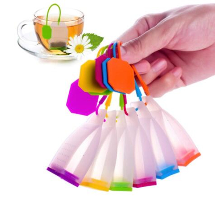 

Tea Bag Silicone Infuser Tea Leaf Strainer Loose Herbal Spice Filter Diffuser Coffee Tea Tools Party gift