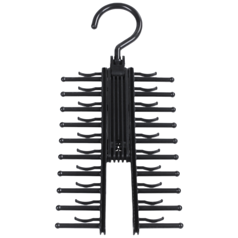 

1x Necktie Cross Hanger Compact Closet Organizer Adjustable Criss-Cross Design Black