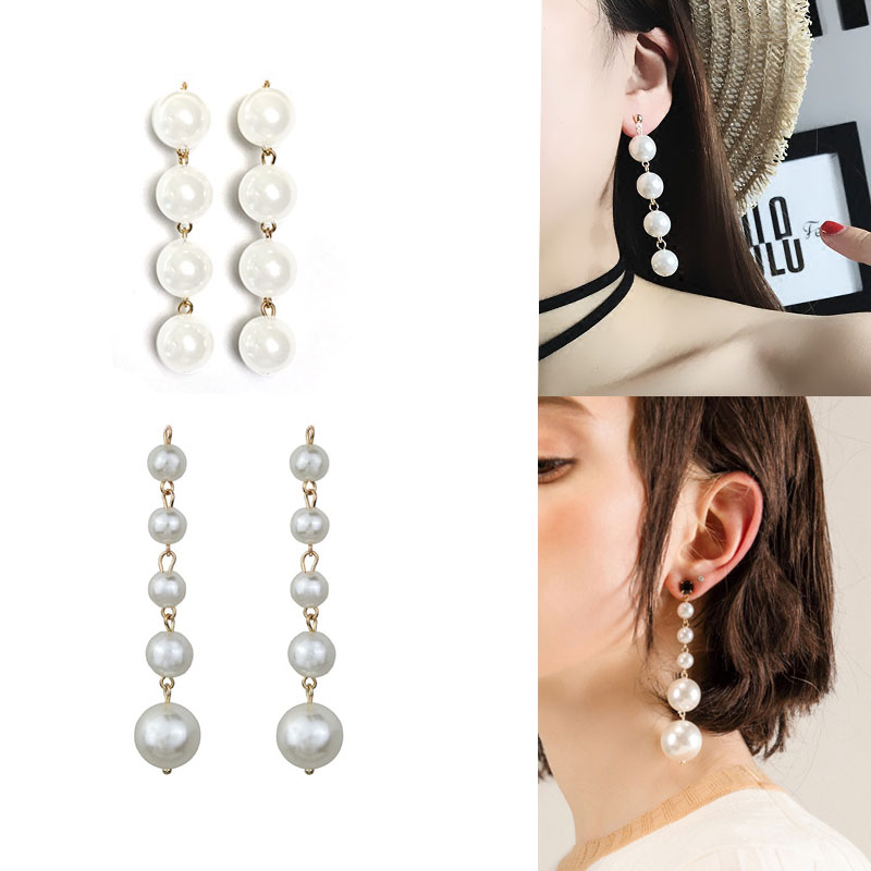 

2020New 60Pcs Pearl Tassel Alloy button for DIY earring or hair Pendants accessoriess EG77-EG78