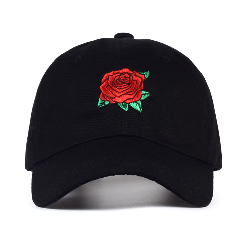VORON 2017 New Hot Fashion Roses Men Baseball Caps Spring Summer Sun Hats for Women Solid Snapback Cap Wholesale Dad Hat C18122501