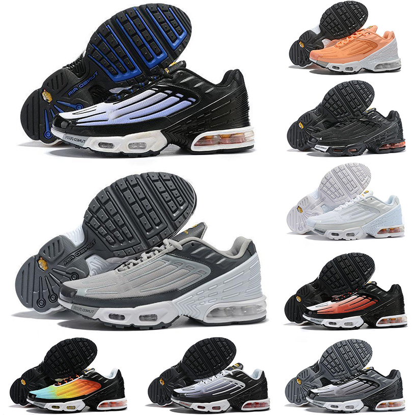 

2020 Plus III 3 TN Mens Designer TUNED Airings Running Shoes Classic Outdoor tn Black White Sport Shock Sneakers Requin Blue Spider 36-45