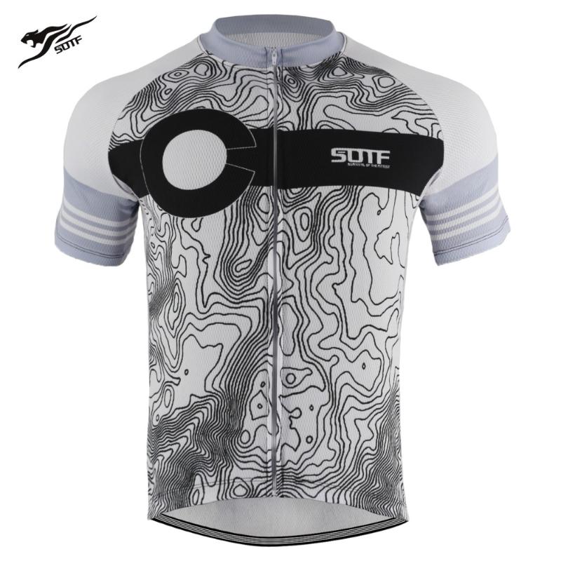 

SOTF White Labyrinth Lines Breathable Retro Cycling Jersey Short Sleeve Road Bike Clothing Mountain Bike Shirt Team Uniform pro, Qxsy-27