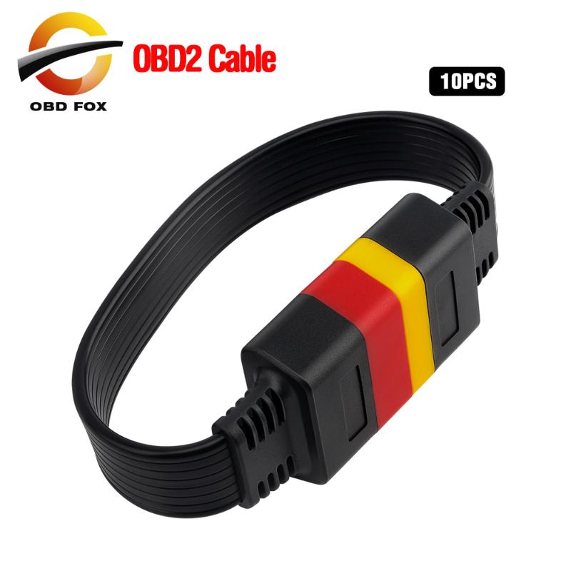 

10pcs/lot OBDII 16Pin Extension Cable Vehicle Automobiles OBD2 male to Female Extend Universal OBD Car Diagnostic Cable