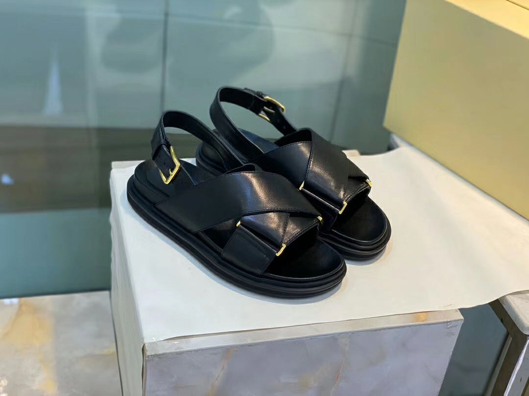 high quality! 2020040601y 40 genuine leather calf cross sling back platfrom flat sandals boyish blue white yellow black navy pink