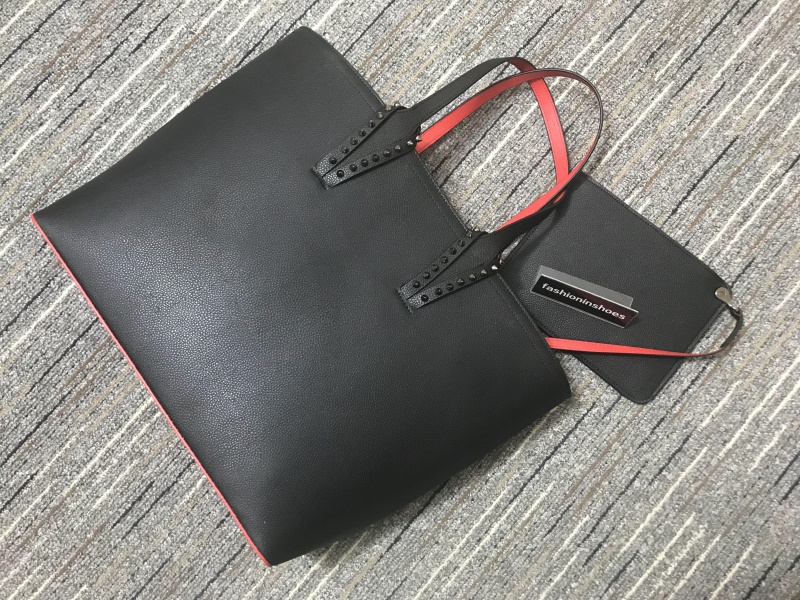 

fashion designer red bottom handbag black Tote Bag Luxurys Designers Bags