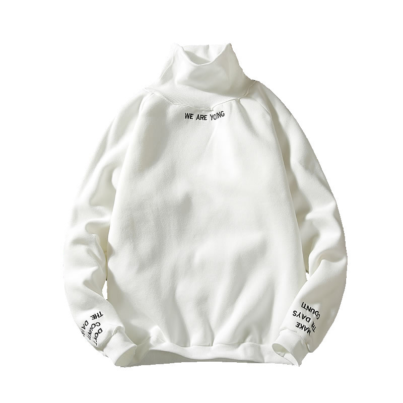 

Men's Hoodies & Sweatshirts Fleece Winter Black Men Turtleneck Tracksuit Streetwear Casual Hooodie Japanese Mens Hip Hop Japan Style 5XL