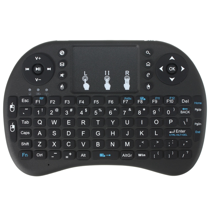 

Mini i8 Wireless Keyboard Backlight Backlit 2.4G Air Mouse Keyboard Remote Control Touchpad Rechargeable lithium battery for Android TV Box