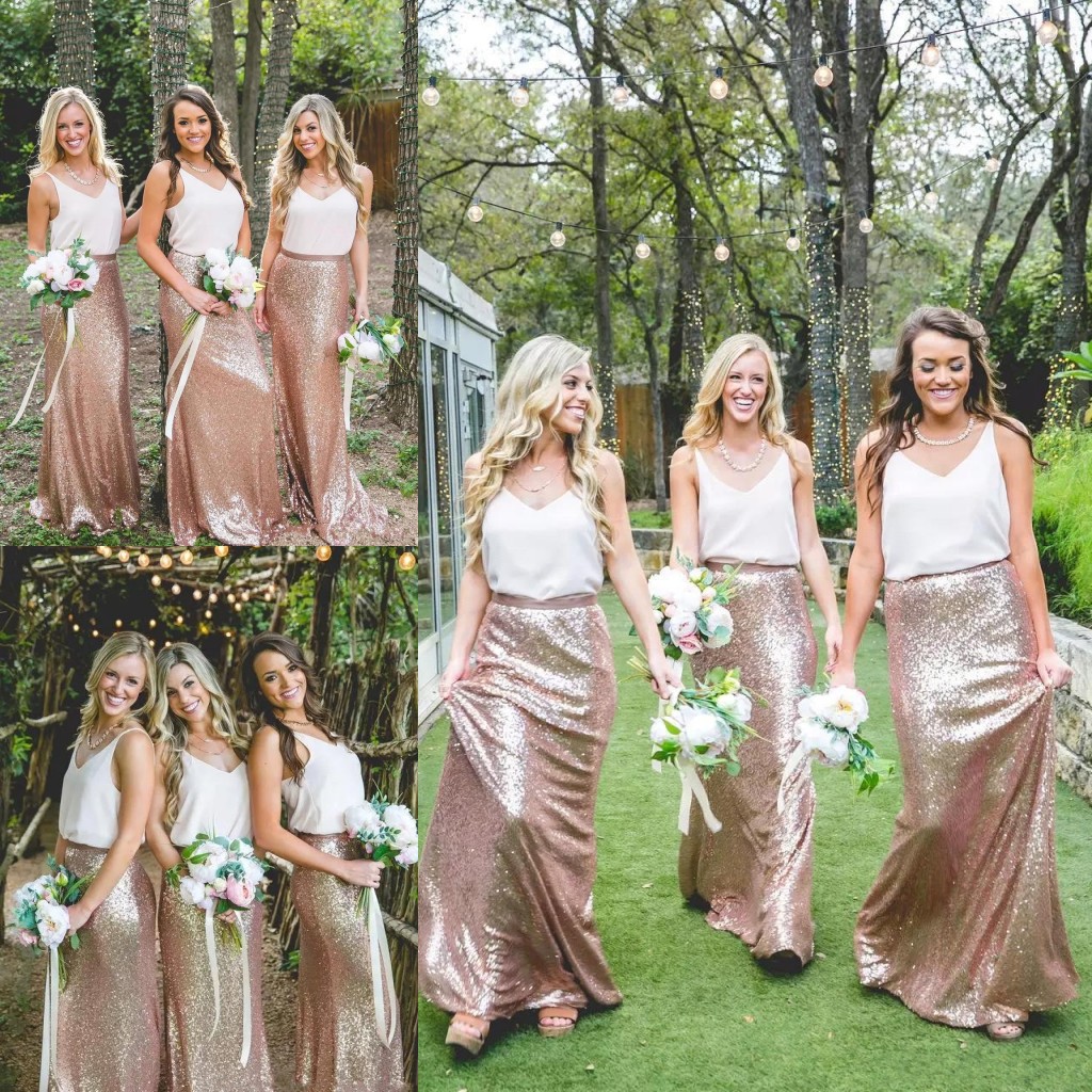 rose gold sequin maxi skirt
