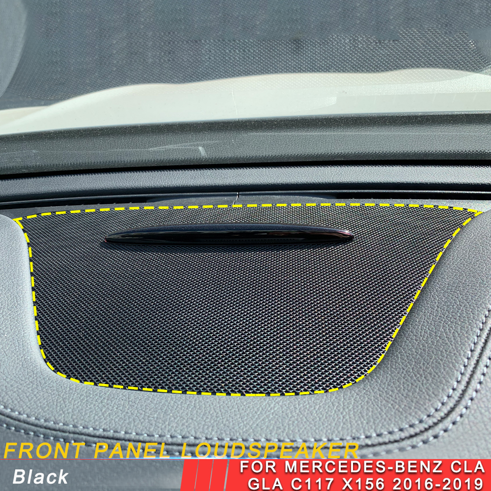 

For Mercedes-Benz CLA GLA C117 X156 2016-2019 car door loudspeaker sound chrome pad Speaker Cover trim frame sticker interior accessory