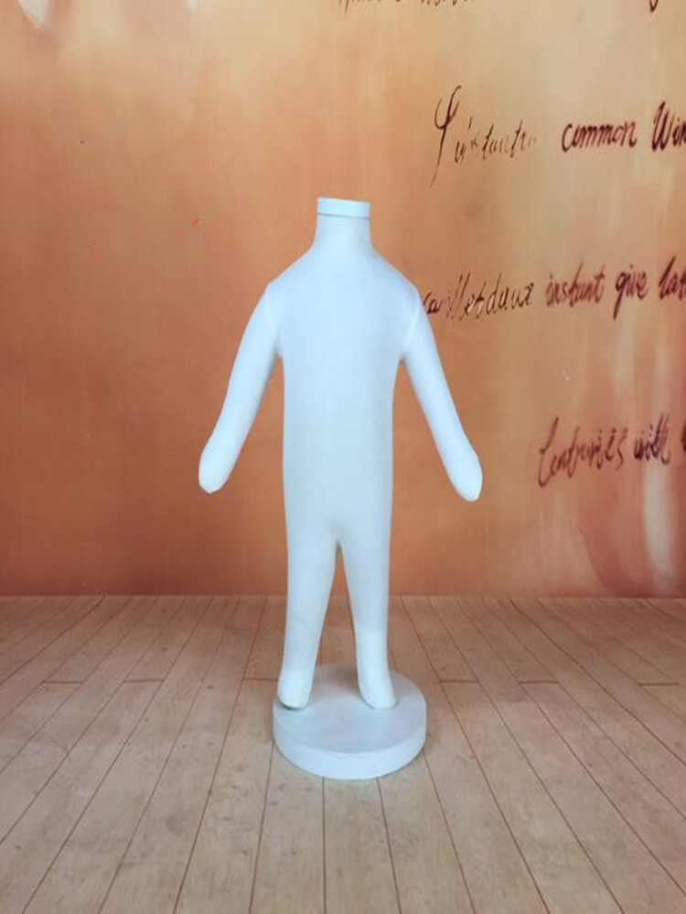 Fashion half baby 57CM toroso child Mannequins body display with Circular wood base cotton fabric flexible dresses cloth,one piece D185-image-537586557