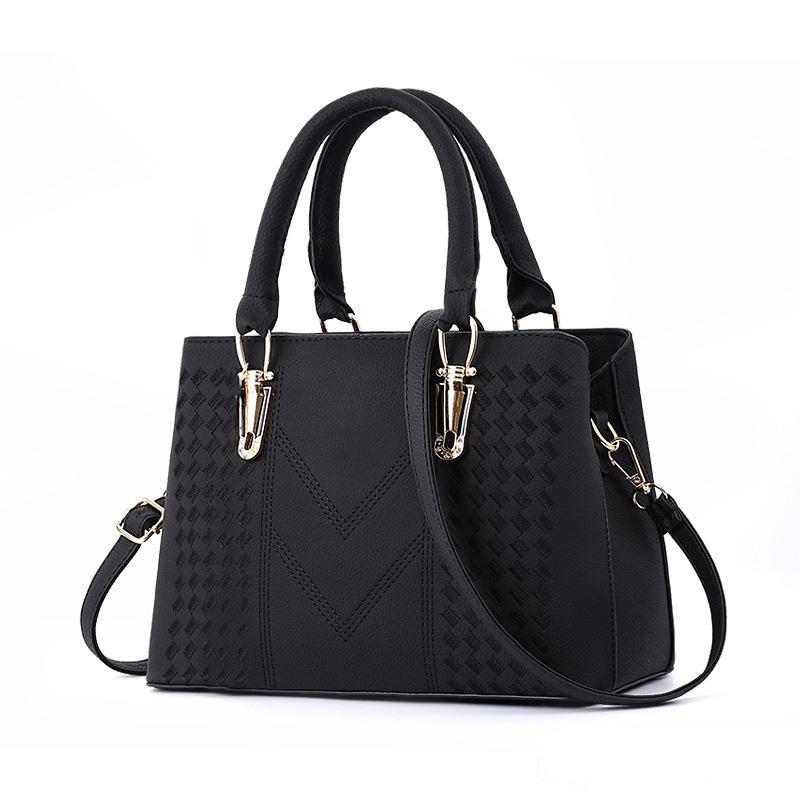 

Handbags Women's Tote Bag Top-handle Handbag Middle Size Purse Durable Leather Ladies Shoulder Bags, 1-red