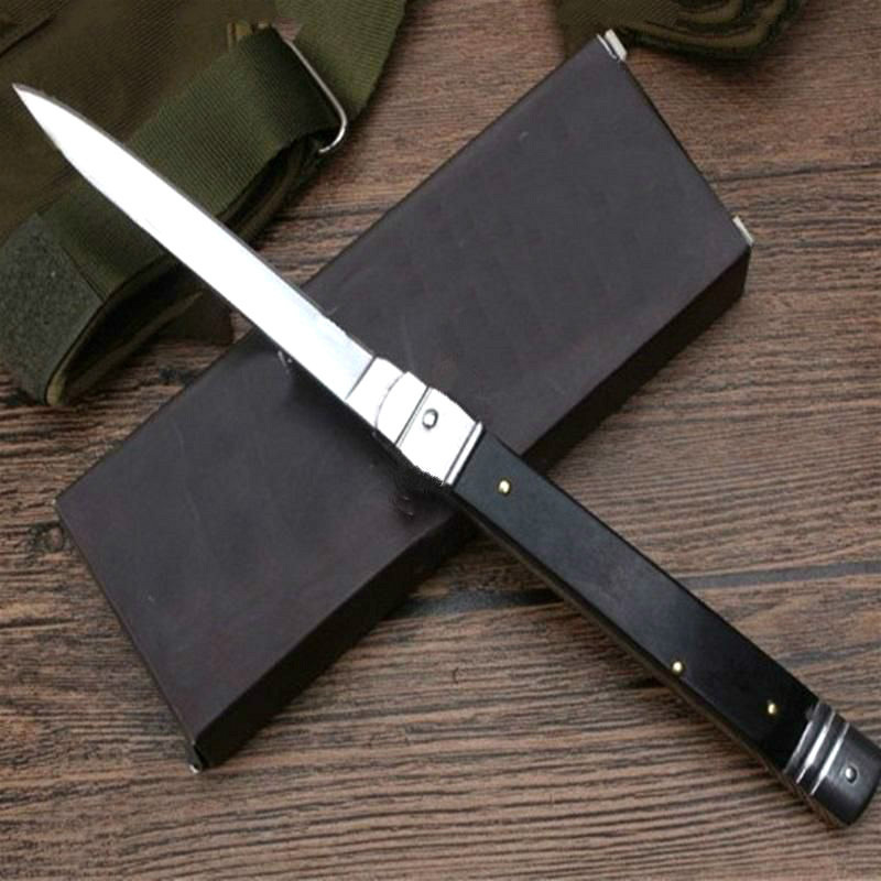 

OEM Mict mafia 11 inch Rosewood handle single action ITA knife auto knife camping gift knives for man