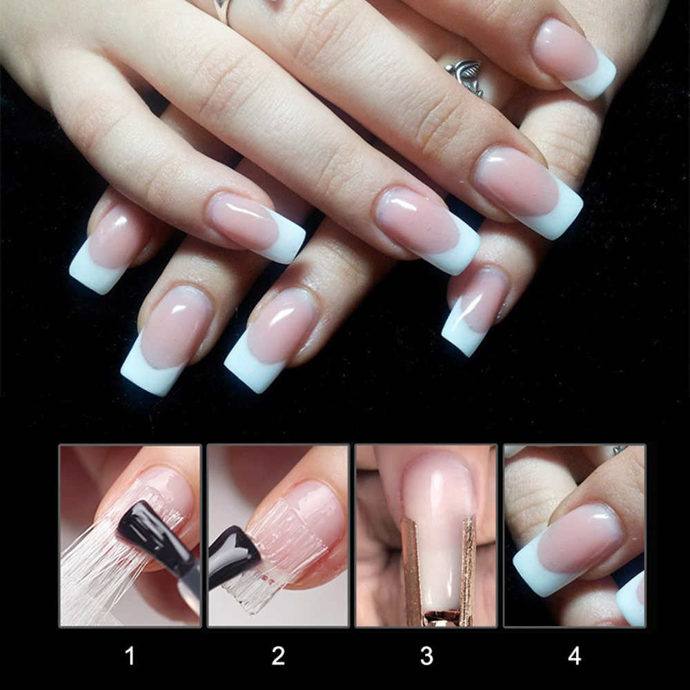 

1m/1.5m/2m Nail Art Fiberglass for UV Gel DIY Nails White Acrylic Nail Extension Tips With Scraper DIY Spa Tool Accessories