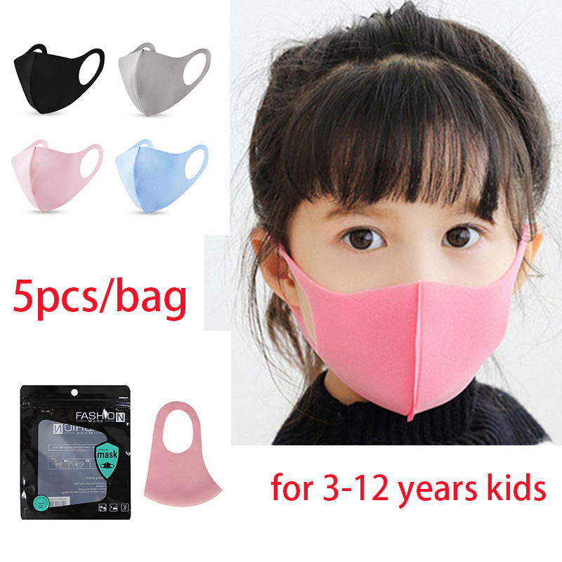 

3-12 years kids black pink Face cover PM2.5 Mouth Masks Reusable Washable household protective mask boom2017 Party Masks, Multi