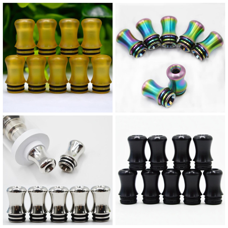 

Rainbow Stainless Steel PEI POM 510 Drip Tip Mouth Wide Bore Mouthpiece Innovative Design Fit TFV8 BABY Tank TFV12 Baby Prince Atomizer