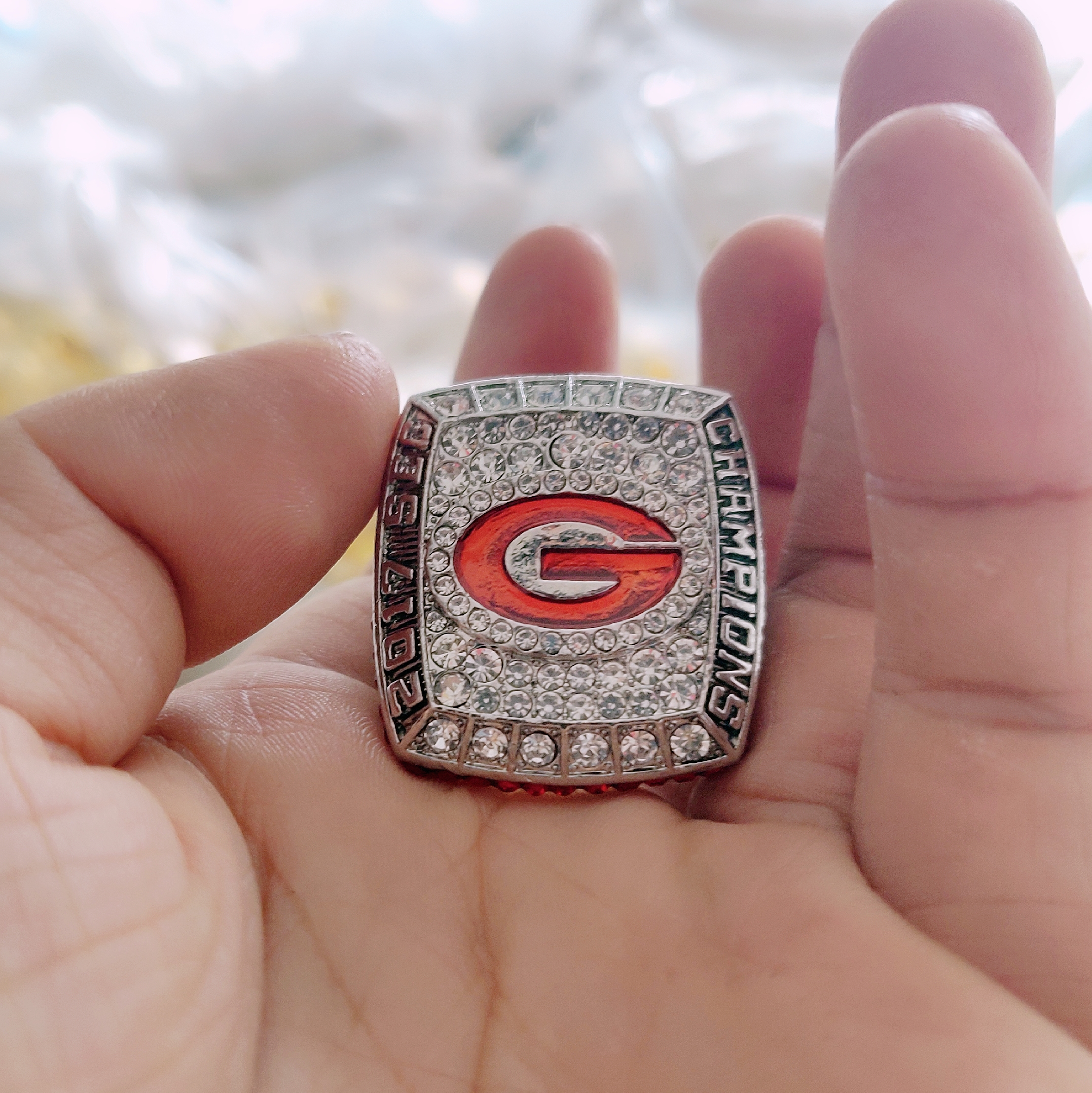 

2017 Georgia Bulldogs SEC Men's Football championship ring Christmas Fan Men Gift wholesale