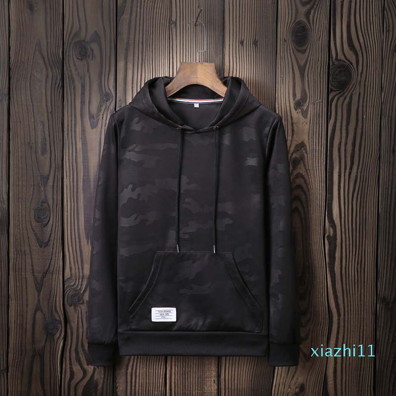 Fashion-Designer Men Hoody Brand 2019 Autumn New Camouflage Tide Brand Sweater Logo Custom Men's Sports Shirt Long-sleeved T-shirt Male
