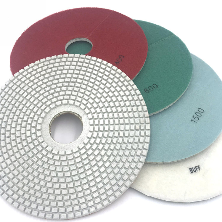 

Big Size Diamond Wet Polishing Pads 10 Inch D250mm Flexible Grinding Pads 7 Steps Buffing Pads 10PCS