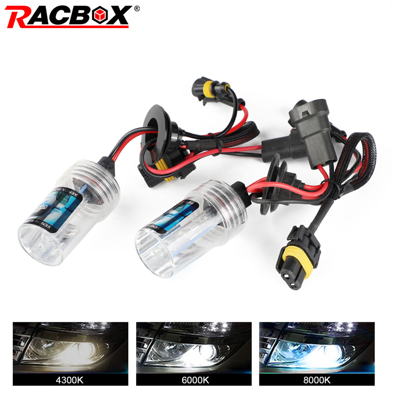 

RACBOX 55W HID Xenon Single Bulb Lamp 12v For Headlight Conversion H1 H3 H4-1 H7 H8/H9/H11 HB3 HB4 9005 9006 4300k 6000k 8000K