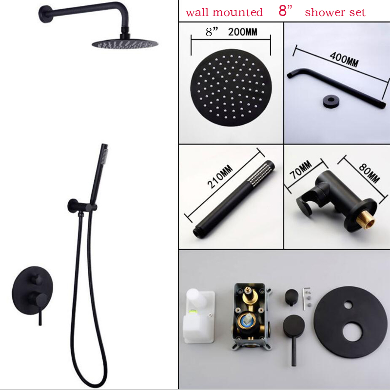 

luxury bathroom shower 2 way conceal faucet set hot cold head and hand shower head with controller valve