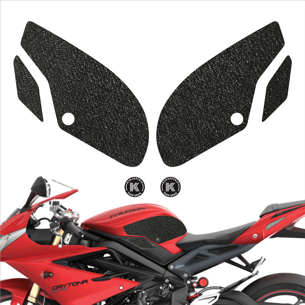 

Motorcycle body knee grip non-slip stickers waterproof matte decals fuel tank traction pad side for TRIUMPH DAYTONA 675 ABS 675R STREET TRIPLE, K-tg01-078-cle