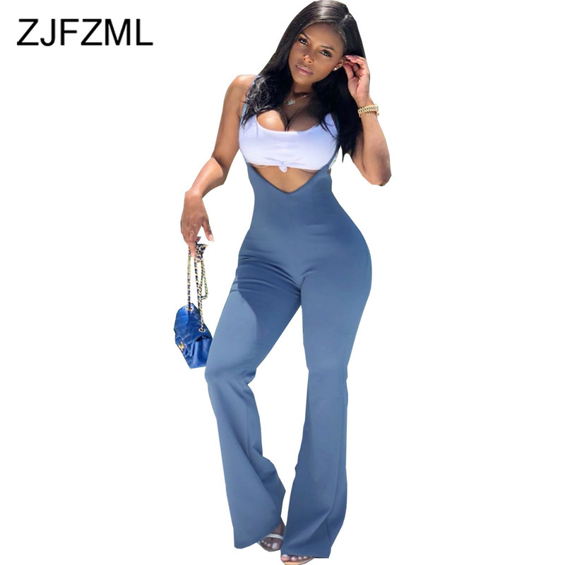 womens bell bottom jumpsuit