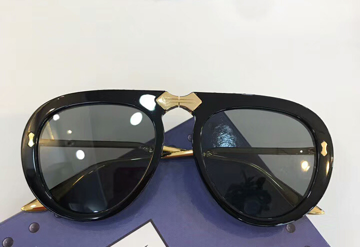

0307 Stones Pilot Sunglasses Gold Black Frame Sun Glasses Men Fashion Sunglasses New with Box