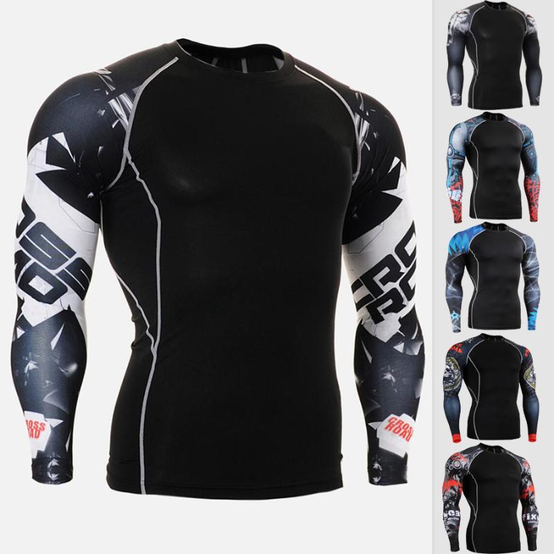 

High Quality Mens Compression Shirt Breathable Sport Shirt Men Gym Top Running T Men Elastic Fitness Tshirt, Tc124