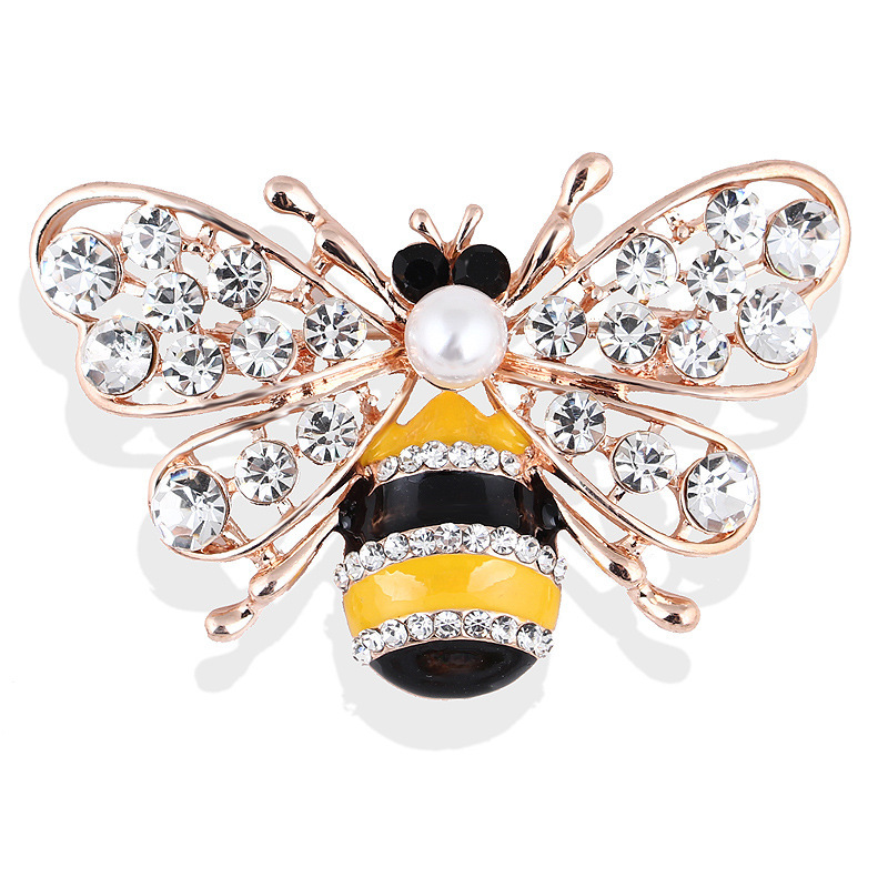 Délicate petite abeille insecte Cristal Strass Collier Broche Pin Bijoux Cadeau Hot