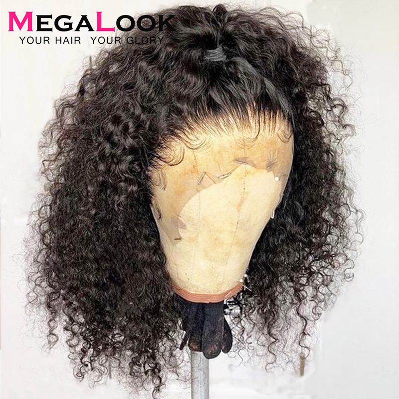 

13x6 Lace Front Wig Curly Lace Front Wig Short Human Hair Wigs For Women Remy Brown Short Curly Human Hair Wigs, As pic
