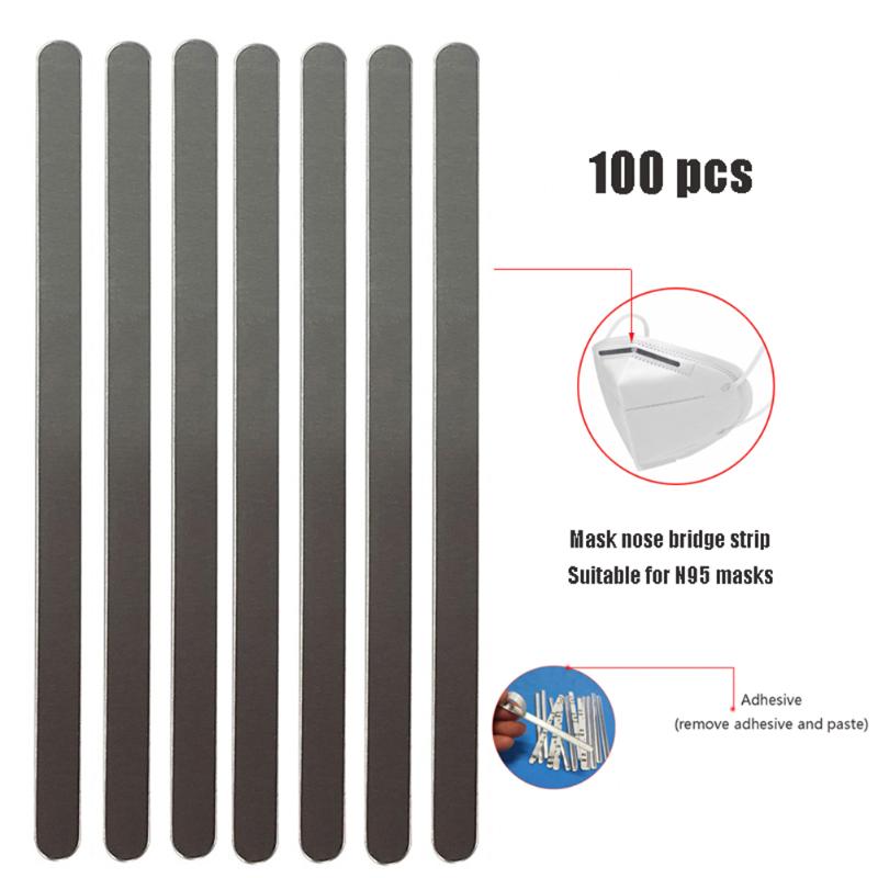 Adjustable Eco-Friendly Material DIY Fixed Band Nose Bridge Strips Metal Nose Bridge Strip for Facial Shield Cover Making Supplies 100 PCS Nose Bridge Wire