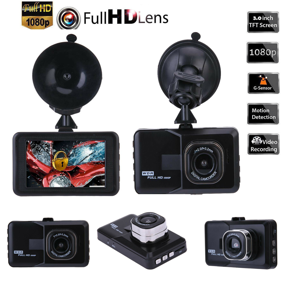 3.0/" Vehicle 1080P Car Dashboard DVR Camera Video Recorder Dash Cam GPS