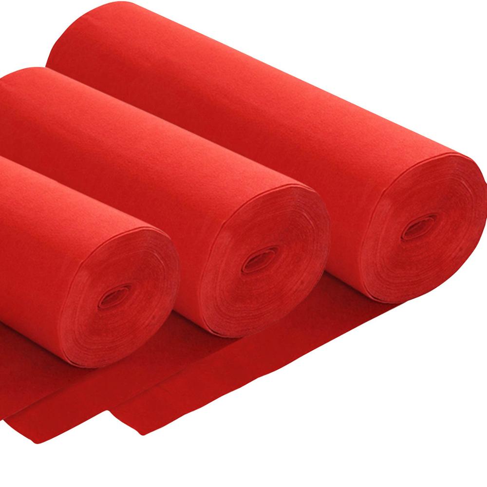 

Thin Section Aisle Foyer Red Carpet Corridor Hotel Lobby Carpet Wedding Banquet Textiles Exhibition Event Supplies three wudth, Simple red 1mm