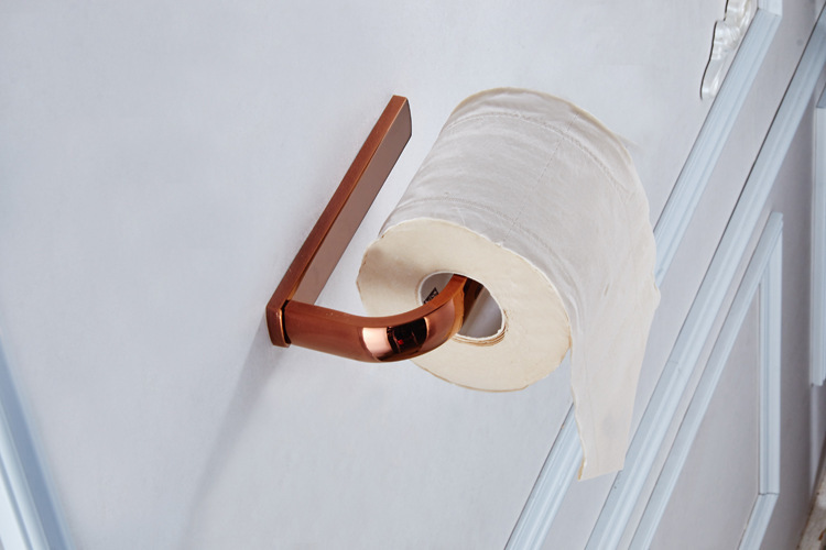 copper coloured toilet roll holder